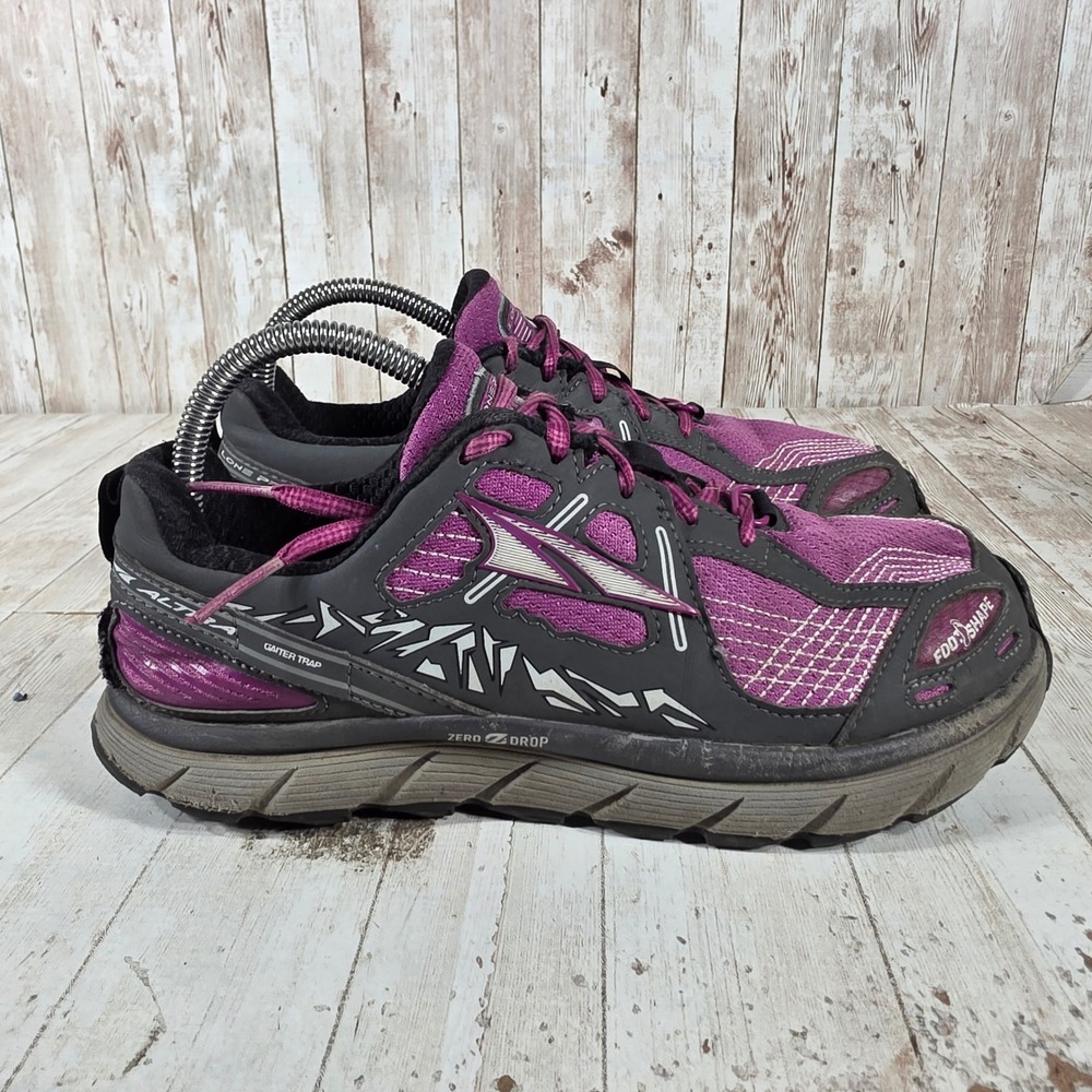 Altra Lone Peak 3.5 Womens 8 Trail Running Shoes Purple Gray Zero Drop AFW1735F‎